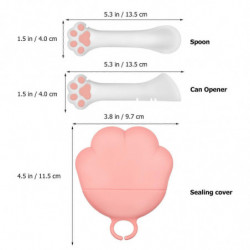 1 Set of Pet Food Can Spoon Pet Food Can Cover Can Opener for Pet Cat Dog Feeding