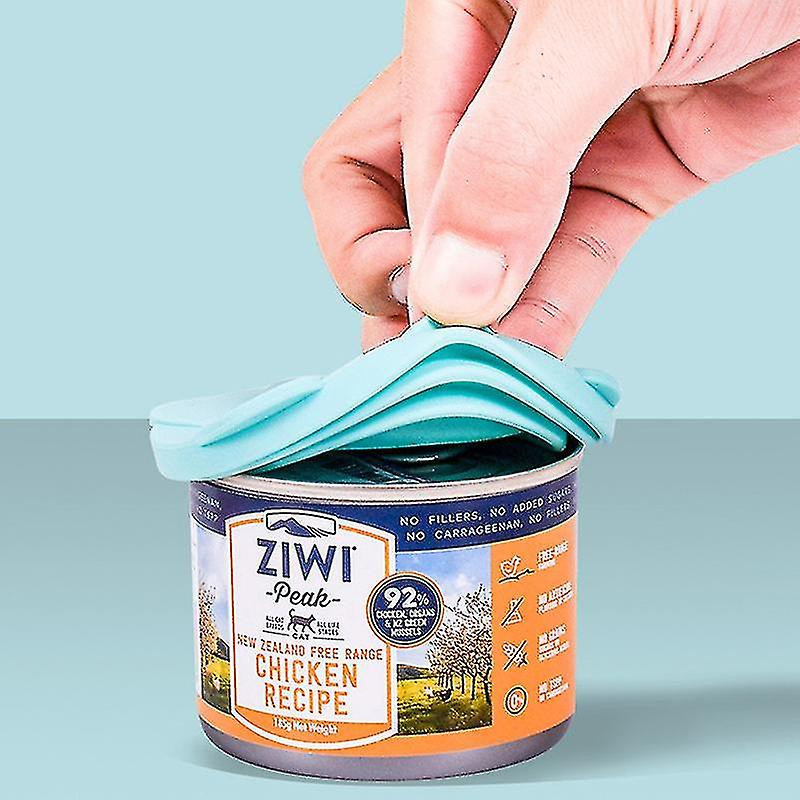 Portable Silicone Dog Cat Canned Lid 2-in-1food Sealer Spoon Pet Food Cover Bowl
