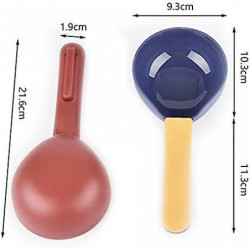 Yoitea Cat Food Scoop Portable - Universal Hand-held Plastic Smooth Dog Measuring Scoop Pet Food Scooper Simple [...]