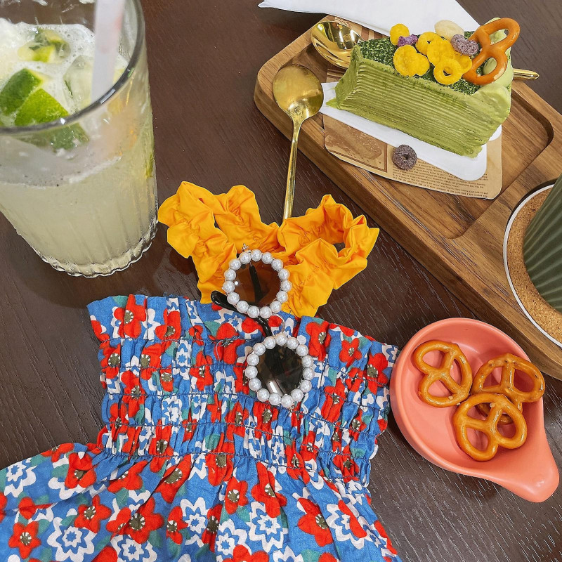 Pet Glasses Eye-catching Super Light Plastic Small Dog Fashion Round Glasses Pet Supplies For Outdoor Qinhai