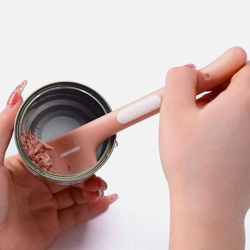 Pet Food Spatula Portable - Right-angle Cat Food Can Spoon Wet Dog Food Scraper Universal Feeding Pet Supplies - -