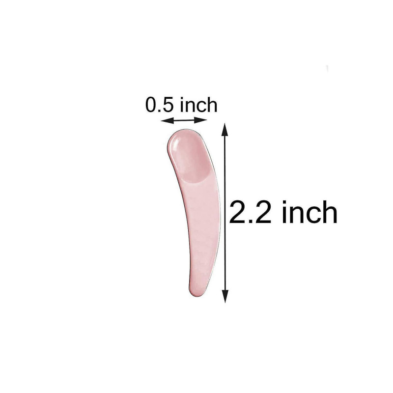 100 Pcs Mini Curved Cosmetic Scoop Makeup Mask Plastic Spoon Multicolor Disposable Curved Cosmetic Spatula Spoon