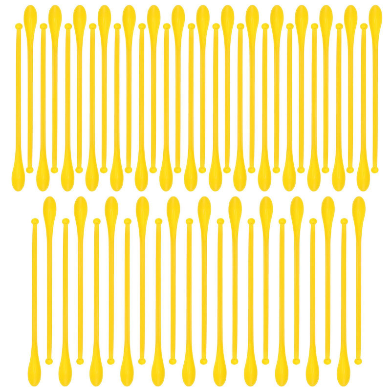 50 PCS Cuillères d’échantillonnage en plastique Spatules de mélange Cuillères de laboratoire Vert
