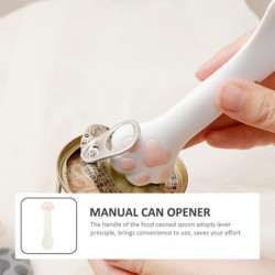 Silicone Cat Wet Food Spoon Manual Can Opener Multifunctional Pet Food Can Scoop Silicone Cat Wet Food Spoon Manual Can Opener Multifunctional Pet Food Can Scoop
