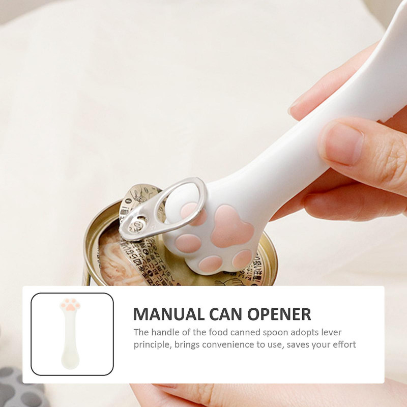 Silicone Cat Wet Food Spoon Manual Can Opener Multifunctional Pet Food Can Scoop