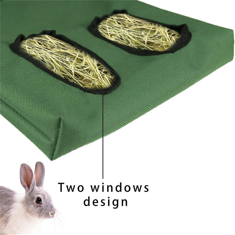 Rabbit Feeding Bag Pet Thatched Bag Feeding Baggreen1pcs