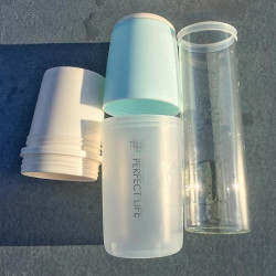 Candy Color High Temperature Glass Portable Split Water Cup With Handle Candy Color High Temperature Glass Portable Split Water Cup With Handle