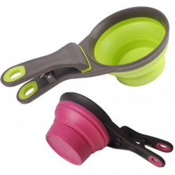 2pcs Collapsible Pet Scoop Silicone Tasses à mesurer Set 2pcs Collapsible Pet Scoop Silicone Tasses à mesurer Set