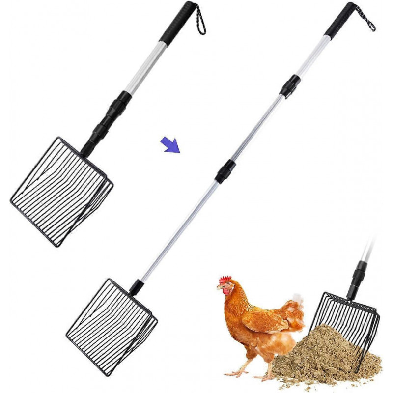 3 in 1 Stretchable Chicken Poop Scooper Chicken Coop Accessories Sifting Shovel for Litter Scoop Supplies [...]