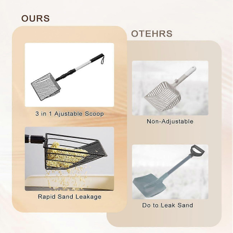 3 in 1 Stretchable Chicken Poop Scooper Chicken Coop Accessories Sifting Shovel for Litter Scoop Supplies [...]