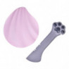 Pet Food Can Cover Sealer Silicone Can Universal Silicone Dog Cat Canned Lid Pink With Grayspoon