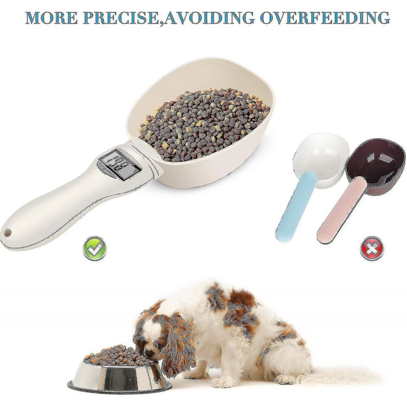 Cuillère à mesurer pour chien, cuillères à mesurer pour chien avec écran LCD pour mesurer la cuillère à nourriture [...]