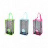 Hanging Folding Mesh Garbage Bag Organizer Trash Bags Holder Recycling Containers Storage for Kitchen - Size S(Blue)