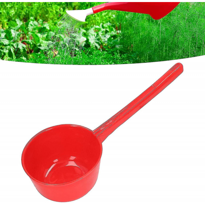 Louche d’eau, cuillère d’eau en plastique Grande capacité Multi Fonction épaissie pour douche (rouge)