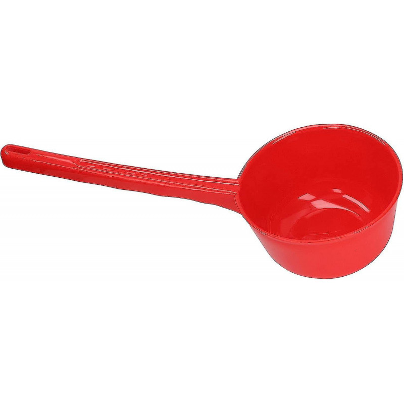 Louche d’eau, cuillère d’eau en plastique Grande capacité Multi Fonction épaissie pour douche (rouge)