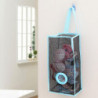 Hanging Folding Mesh Garbage Bag Organizer Trash Bags Holder Recycling Containers Storage for Kitchen - Size S(Blue)