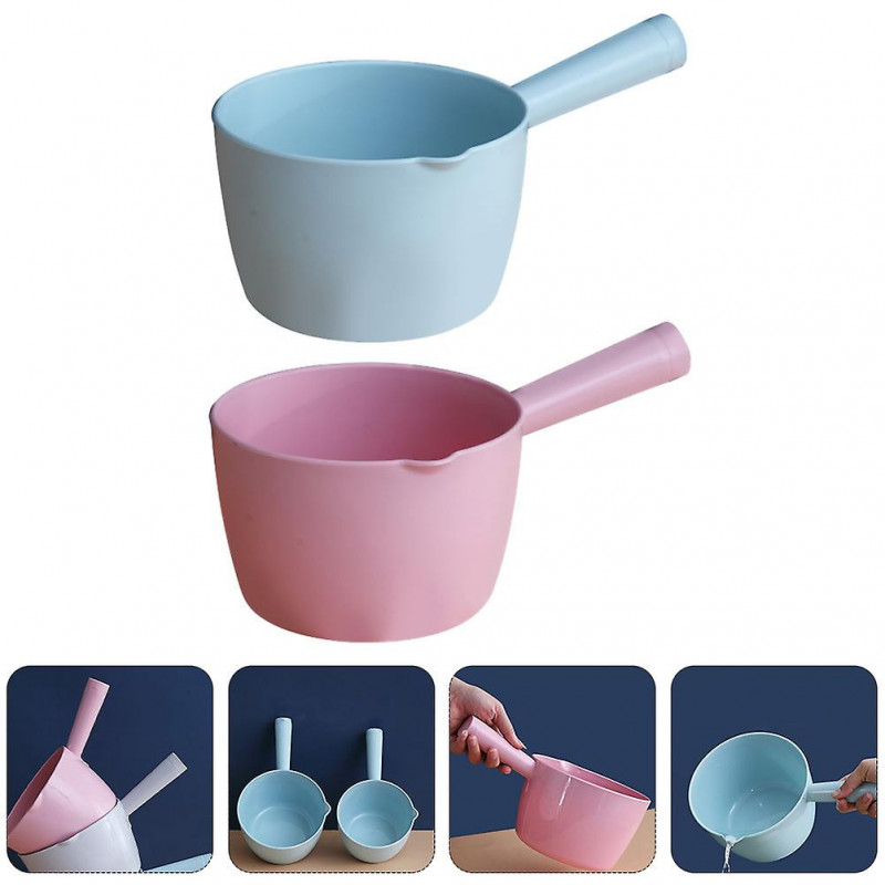 2PCS Kitchen Plastic Water Ladles Multi-purpose Water Spoons Bathroom Bailers