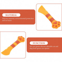 Silicone Cat Wet Food Spoon Manual Can Opener Multi-functional Pet Food Can Scoop Silicone Cat Wet Food Spoon Manual Can Opener Multi-functional Pet Food Can Scoop