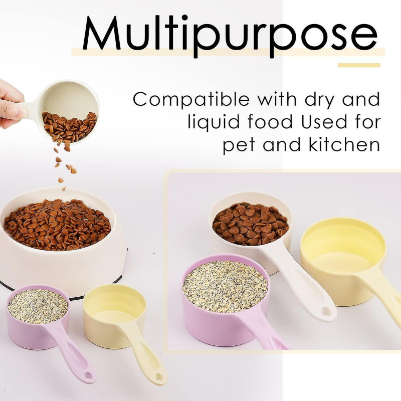 2 Pcs Pet Food Scoop Durable Pet Dry Food Feeding Spoon Cat Food Scoop For Dog