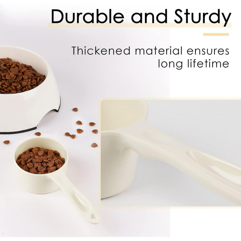2 Pcs Pet Food Scoop Durable Pet Dry Food Feeding Spoon Cat Food Scoop For Dog