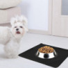 Silicone Waterproof Mat Dog Cat Non Slip Bowl Placemat For Pet Puppy Feeding Food (black)