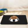 Silicone Waterproof Mat Dog Cat Non Slip Bowl Placemat For Pet Puppy Feeding Food (black)