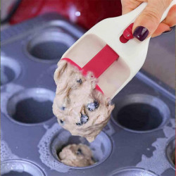 Cupcake scoop,one-touch sliding button dispenses batter DIY kitchen baking tools (D-4)