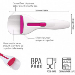 Cupcake scoop,one-touch sliding button dispenses batter DIY kitchen baking tools (D-4) Cupcake scoop,one-touch sliding button dispenses batter DIY kitchen baking tools (D-4)