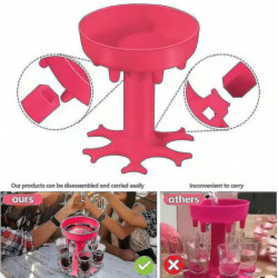 Wine Dispenser Holder 6 Shot Glass Dispenser And Holder Beer Separator Bar Party Accessory