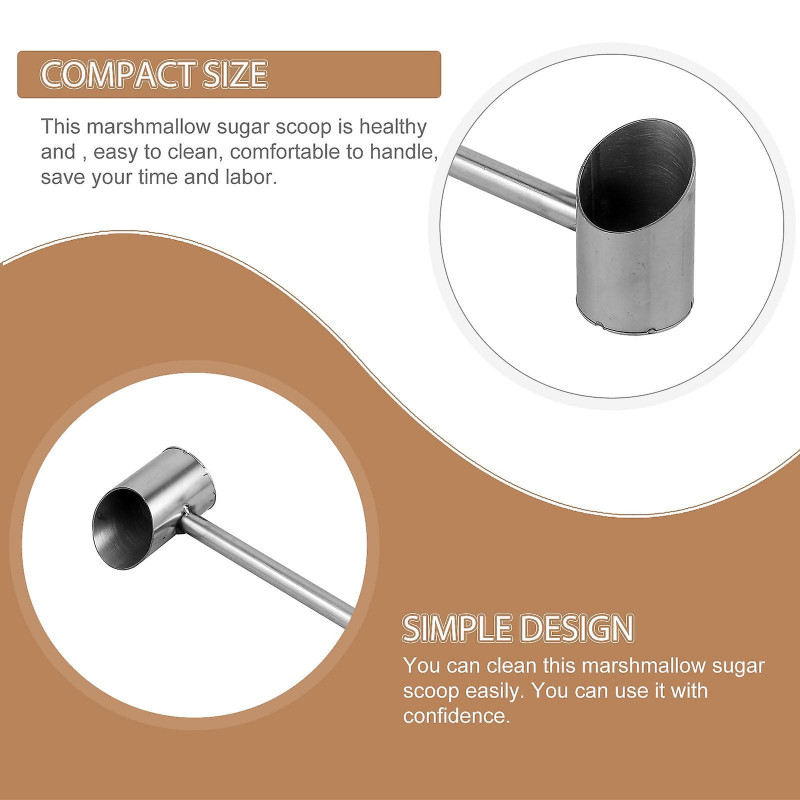 Multi-function Marshmallow Candy Scoop Wear Resistant Sugar The Machine Cotton Spare Parts Spoon Stainless Steel
