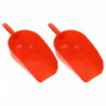 2Pcs Feeding Shovel Reusable Plastic Scoop Large Shovel Multi-use Poultry Feed Shovel for Farm Feeding