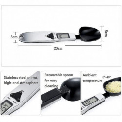 2024Kitchen Digital Food Scale Spoon, Electronic Measuring Weighing Spoon with LCD Display 500g/0.1g