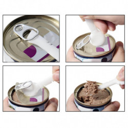 Cat Food Spoon Food Feeder Multi Use Long Handle With Clip Food Scooper Orange Green