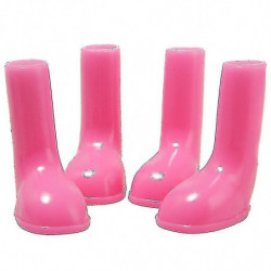 4 Pcs Pet Rain Boots Shoes Stretchy Waterproof Anti-slip Portable For Dog Puppy V