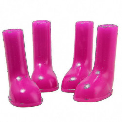 4 Pcs Pet Rain Boots Shoes Stretchy Waterproof Anti-slip Portable For Dog Puppy V
