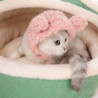 Cute Pet Hat, Cat Bear Hat Comfortable Plush Head Coverings Cats And Dogs Cute Headdress Solid Color Pet Supplies