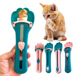 Cat Strip Squeezer Claw Shape Smooth Edges Easy to Use Creative Novelty Feeding Plastic Pet Cat