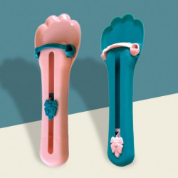 Cat Strip Squeezer Claw Shape Smooth Edges Easy to Use Creative Novelty Feeding Plastic Pet Cat