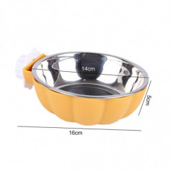 Cat Bowl Pumpkin Shape Hanging Design Dual-Purpose Practical Separable Pet Feeding Tool Stainless