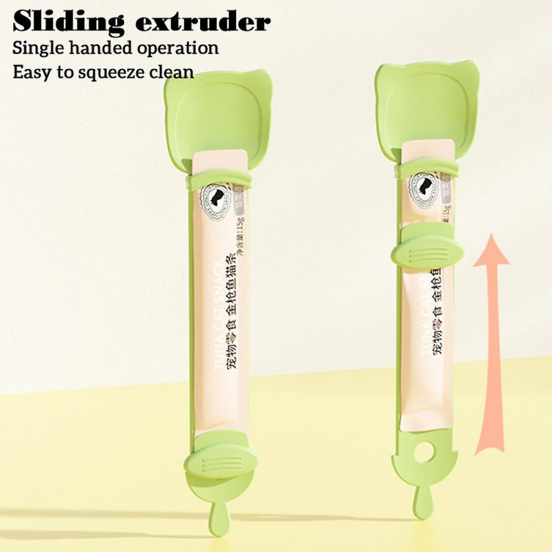 Long Handle Cat Strip Feeders Creativite Non-touching Hand Food Can Spoon for Home