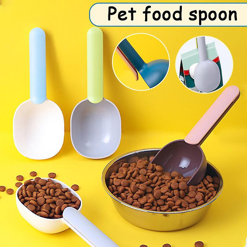 Pet Food Scoop Multifunctional Long Comfortable Handle Plastic Measuring Cup Pet Supplies for Dog