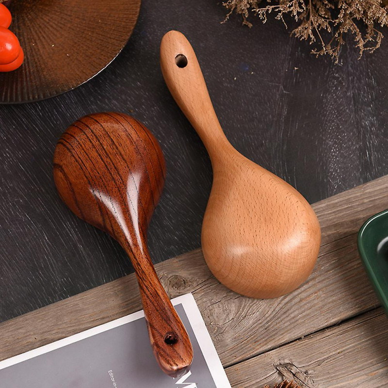Household Water Scoop Multi-function Ladle Convenient Wooden Ladle Home Accessory