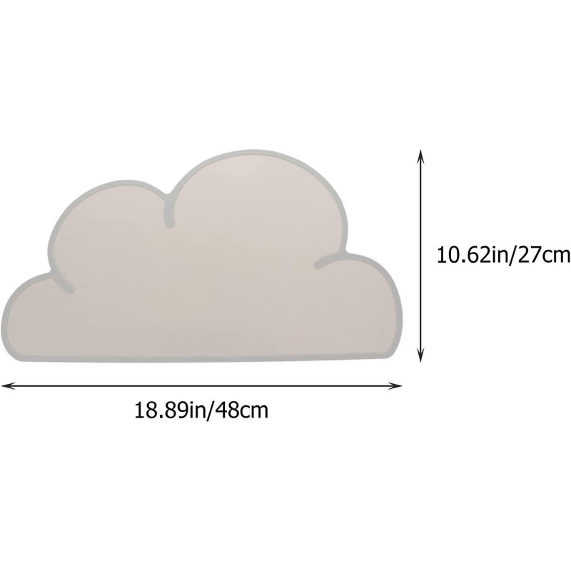 Silicone Pet Feeding Food Mat: Grey Cloud Shaped Dog Food Bowl Placemat Non Slip Puppy Feeding Pad Heat Resistant [...]