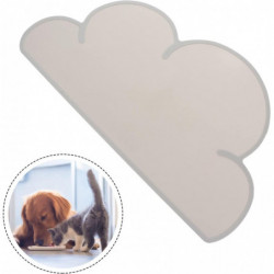 Silicone Pet Feeding Food Mat: Grey Cloud Shaped Dog Food Bowl Placemat Non Slip Puppy Feeding Pad Heat Resistant [...]