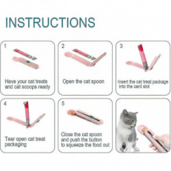 Cat Wet Treats Dispense Spoon, Treat Squeeze Spoon, Feeding Wate Supplies Wet Cat Food Storage Pet Food Spoon