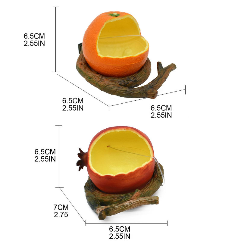 Plastic Parrot Feeding Box Artificial Fruit Branch Feeding Accessories Supplies For Outdoor Garden Yard Food Storage