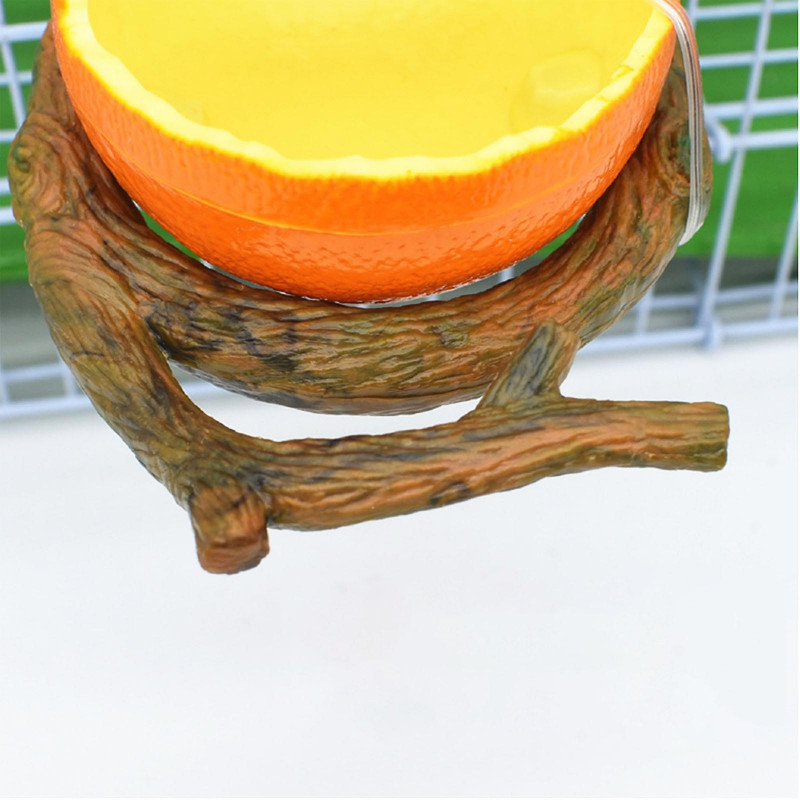 Plastic Parrot Feeding Box Artificial Fruit Branch Feeding Accessories Supplies For Outdoor Garden Yard Food Storage