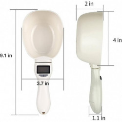 Dww-pet Food Scoop Shovel With Digital Measurement, Also Works As A Kitchen Scale, 800g Maximum