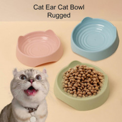Pet Feeder Convenient Easy Cleaning Sturdy Smooth Edge Eco-friendly Feed Water Solid Color Ear Shape