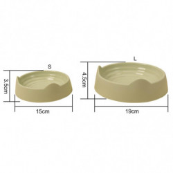 Pet Feeder Convenient Easy Cleaning Sturdy Smooth Edge Eco-friendly Feed Water Solid Color Ear Shape
